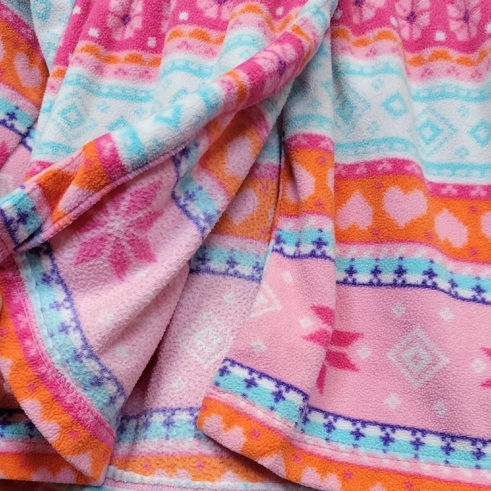 Carter's Multicolor Fleece Poncho Cape Size 24 Months